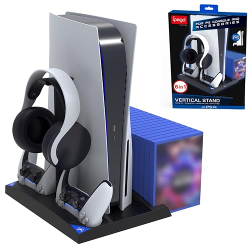 Base Suporte Multifuncional de Carregamento Cooler Dock Carregador Fone Compatível com Playstation P