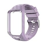  Compatible con Tomtom Runner 2 3,Tomtom Spark 3,Golfer 2 Correas para Relojes, Correa de Pulsera de Reemplazo(púrpura).