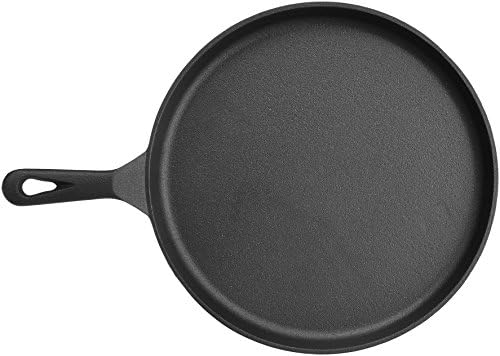 Amazon Basics Pre-Seasoned Cast Iron Round Griddle - 26.67 cm