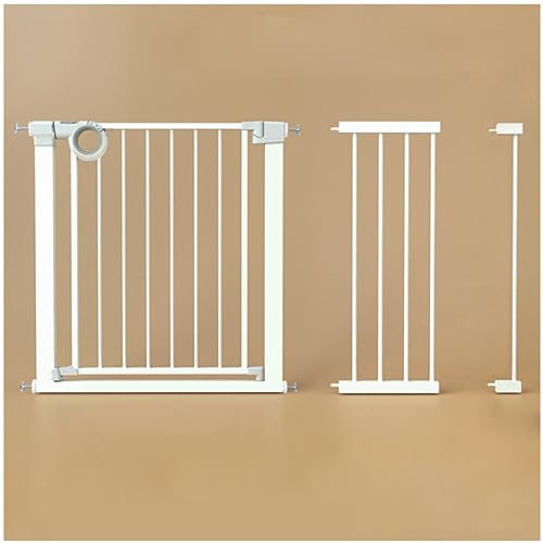 Barrière escalier rétractable blanche pour protéger bébé dans toute la maison