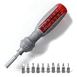 Ratchet Multi Blade Telescopic Screwdriver - 10 In 1 Tool Set, Flat Head/Square Head/Plum Blossom Head/Hexagonal Head/Cross Head, Magnetic Screwdriver