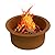 GJWCVL Fire Pit Ring Outdoor Wood Burning Fire Pit Liner 27.5 Inch Camping Fire Ring Corten Steel Firepit Ring Heavy Duty Campfire Ring Above or In-Ground for Bonfire Outdoor Backyard