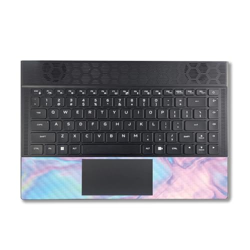 Image of MightySkins Carbon Fiber Skin Compatible with Alienware X14 R2 (2023) Full Wrap Kit - Pastel Wave | Protective, Durable Textured Carbon Fiber Finish | Easy to Apply & Change Styles | Made in The USA