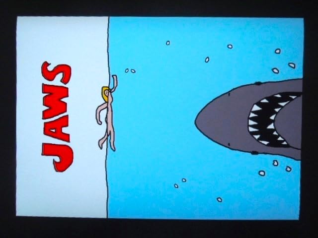 Amazon.co.jp: A4 額付き ポスター JAWS ジョーズ 鮫 サメ 海