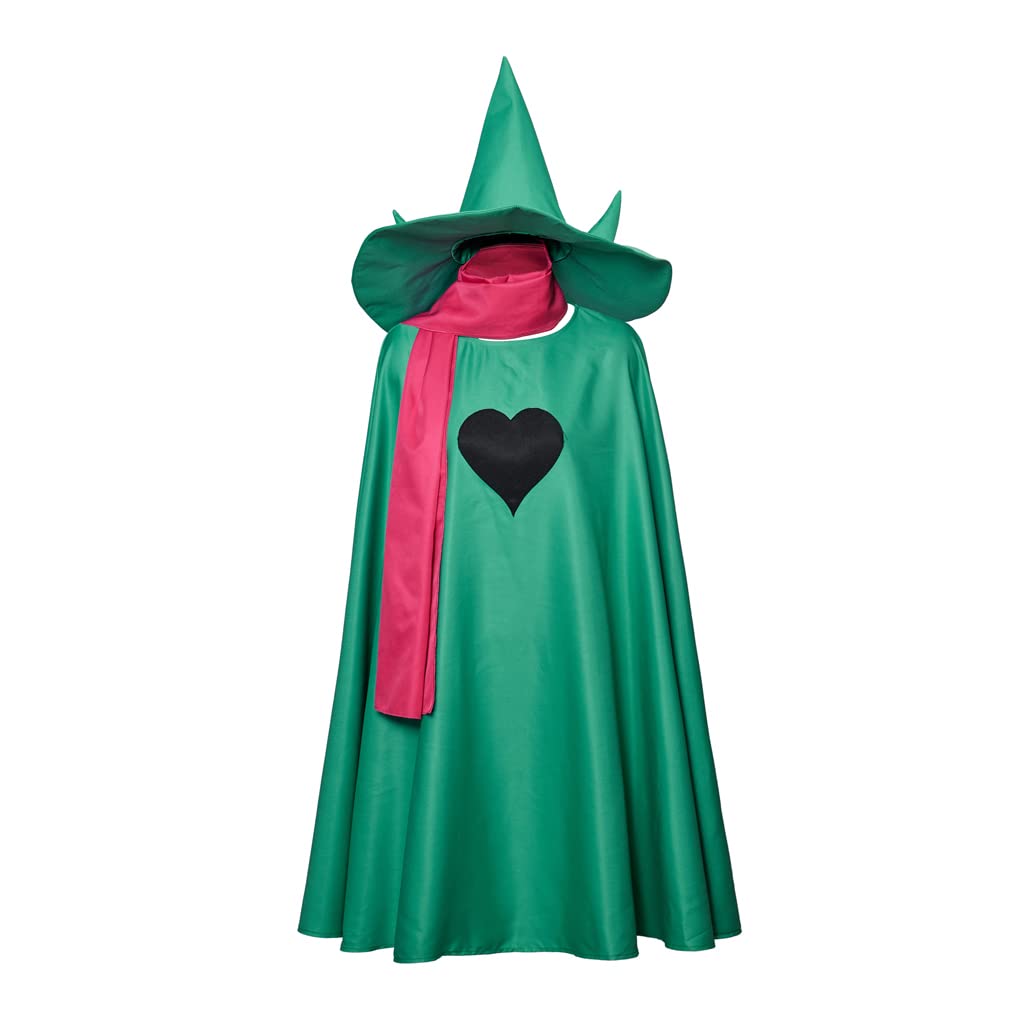 VintageCos Ralsei Cosplay Hoodie Cloak Cape with Hat and Scarf Outfit Halloween Dress Up for Adult