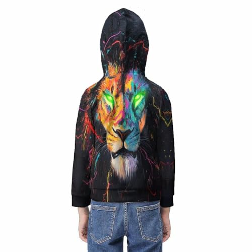 Pulls à capuche enfants avec impression 3D paon ultra résistante
