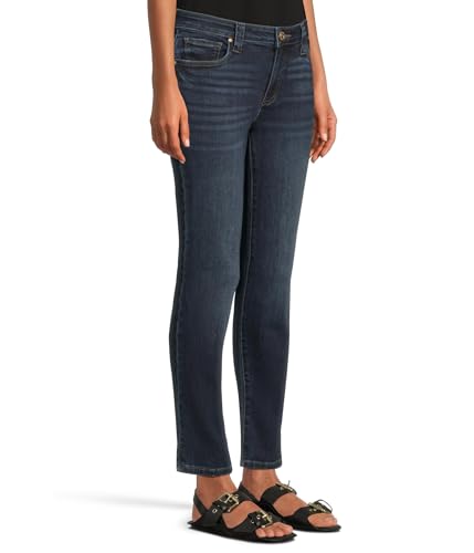 KUT from the Kloth Women's Petite Stevie Mid Rise Straight Leg 5 Pkt2