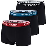 Tom Tailor 070162/6061 Herren Shorts 3er-Pack Gummibund sportive Form Stretch, Groesse 5, 3x schwarz