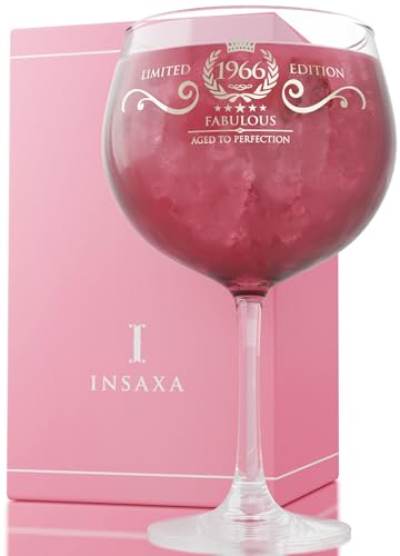 Insaxa 60th Birthday Gifts for Women - Fabulous 1966 Large Gin Balloon Glass (730ML) 60th Birthday Gifts for Her 60th Birthday Present Gift for Woman 1966 Presents - Image 7