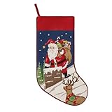 Peking Handicraft Santa Chimney Embroidered Needlepoint Stocking, 18-Inch, Multicolor