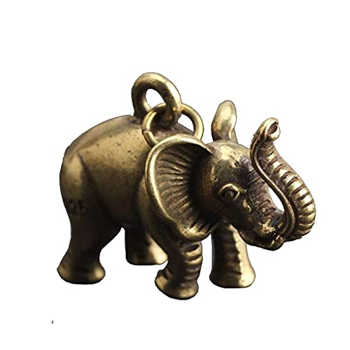 Elephants en laiton keychain et statuette vintage pour aménagement intérieur