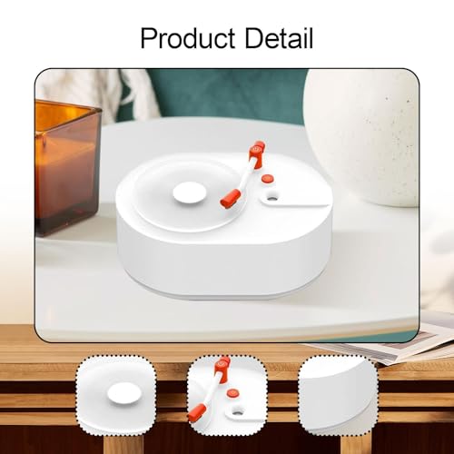Diffuseur d'huiles à brume réglable d'Air avec veilleuse de table decorative blanche