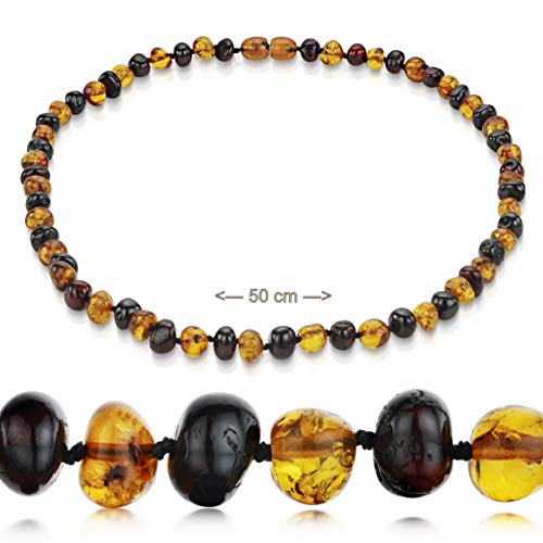 Collar de cadena color ámbar Báltico ámbar Amberta