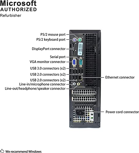 Image of Dell Optiplex 9020 SFF High Performance Desktop Computer, Intel Core i7-4790 up to 4.0GHz, 16GB RAM, 960GB SSD, Windows 11 Pro, USB WiFi Adapter, (Renewed)