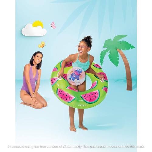 Image of Inflatable Swimming Floater for Summer Fun | Round Swim Ring for Kids 9+| Lightweight Pool Floater for Beach,Lake Party for Adult | Water Safety Lounge for Swimmers-42 in-Pack of 1