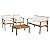 Flamaker Patio Furniture 4 Piece Outdoor Acacia Wood Patio Conversation Sofa Set with Table & Cushions Porch Furniture for Deck, Balcony, Backyard