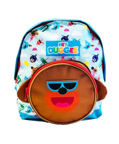 Image of Childrens Character Hey Duggee Roxy Backpack with Front Pocket Junior Kids Boys School Rucksack Travel Bag 30cm