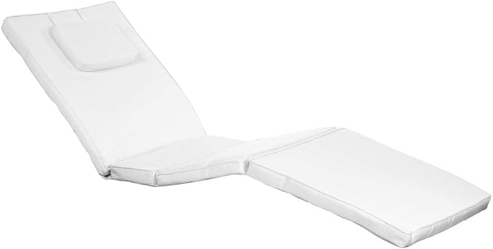 All Things Cedar TC70-W Chaise Lounge Cushion, White