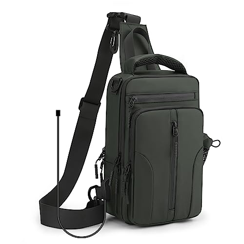 [CYCOKLY] ボディバッグ ショルダーバッグ 斜めがけバッグ 肩掛けバッグ スポーツバッグ メンズ 人気 自転車 旅行 大容量 防水 軽量 多機能 usb充電ポート