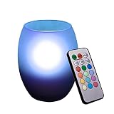 CANDEL CHOICE Color Changing Battery Operated Flameless Candle with Remote Timer, Multi Color LED Li