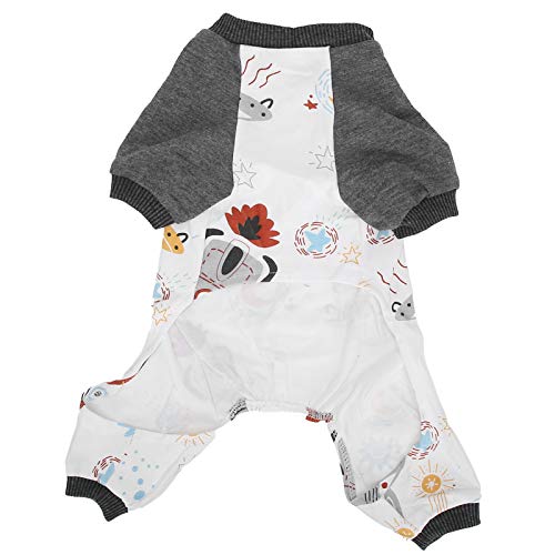 Pijama para animais de estimação, body com estampa de nave espacial, macacão de cachorro com desenho