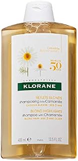 Klorane Shampoo with Chamomile for Blonde Hair, Enhances highlights, brightens blonde hair, Paraben