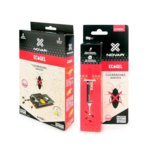ECOGEL | Pack Trampa y Jeringuilla para Cucarachas | Alta Eficacia con Insecticida Atrayente de Máxima Potencia | Gran Poder aniquilador