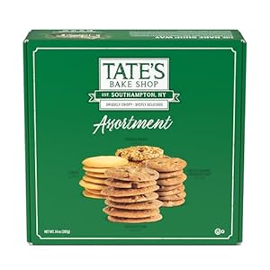 Tate’s Bake Shop Cookies Gift Box, Chocolate Chip, Oatmeal Raisin, Salted Caramel and Lemon Cookies, 14 oz