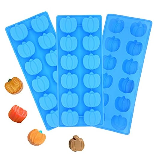 3 Pcs Thanksgiving Molds Mini Silicone Pumpkin Mold Used to Make thanksgiving Cake Decoration, thanksgiving Pumpkin Chocolate, Gummies Candy, Christmas Candy. (Blue)