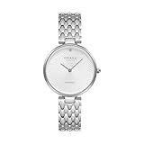 Obaku Orologio da donna con quadrante a maglia con quadrante a diamante IP, Acciaio, analogico