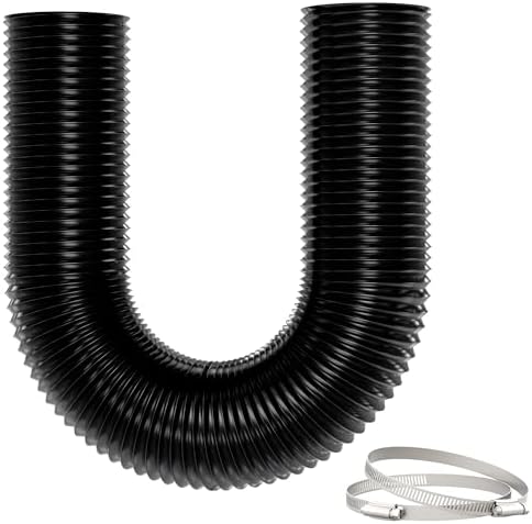 100mm Flexible Ducting, 5m Aluminium PVC Ventilation Hose Pipe, 4...