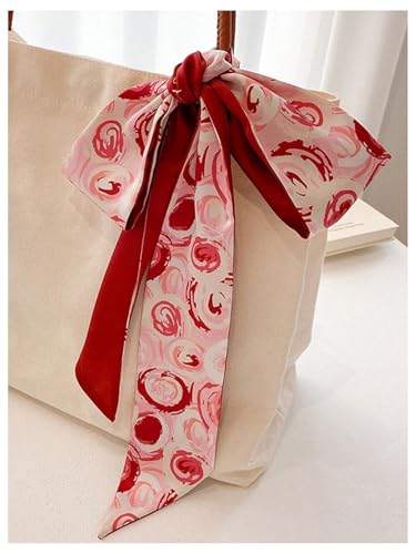 WDIRARA Girl's 4 Pack Floral Hair Scarf Handbag Scarfs Neck Scarf Neckerchief Headbands2