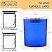 SHOWIN 14 OZ Thick Candle Jars for Making Candles 12 Pcs, 3 Wick Empty Jars with Wood Lids for Candle Making, Sample Container, Frosted Blue