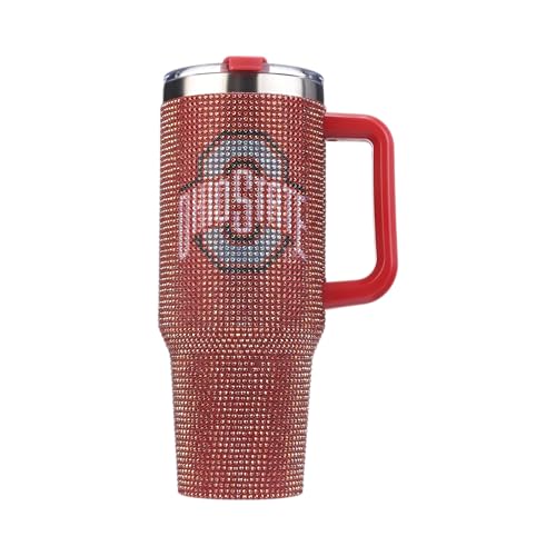 Image of The Memory Company Officially Licensed 40oz TC Bling Game Day Tumbler with Vintage Logo, Ohio State University