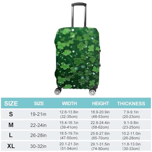 Carry on Luggage Cover Background St Patrick's Day Glitter Suitcase Covers for Luggages Tsa Approved Travel Luggage Sleeve Protector Elastic Suitcase Protector Anti-Scratch Washable Fits 19-30 Inch Ca2
