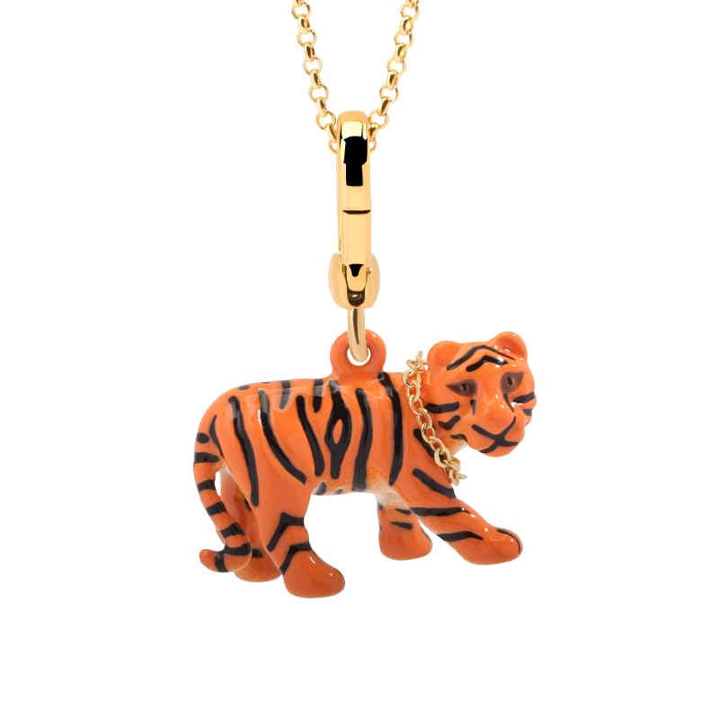 Tiger Enamel Necklace Key Pendant With Chains Jewelry Gift4