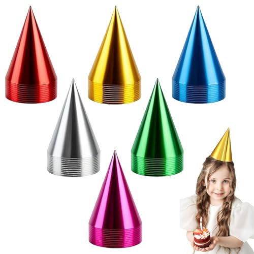 JDCMEI 30 Piezas Sombreros de Fiesta, Coloridos Sombreros de Fiesta de Cono, Mini Gorros de Fiesta de Cumpleaños para Niños, Fiesta de Cumpleaños