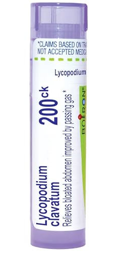 Boiron Lycopodium Clavatum 200C Homeopathic Medicine for Bloating & Gas - 80 Pellets