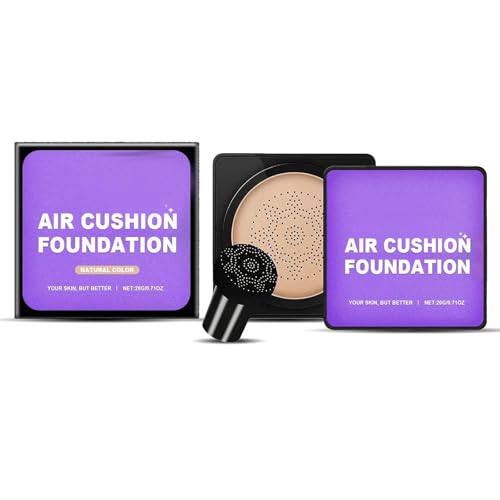 Crema para piel radiante impecable al instante, crema BB 2025, base de cabeza de hongo con cojín de aire, corrector hidratante impermeable con control de aceite, tacto ligero (natural)