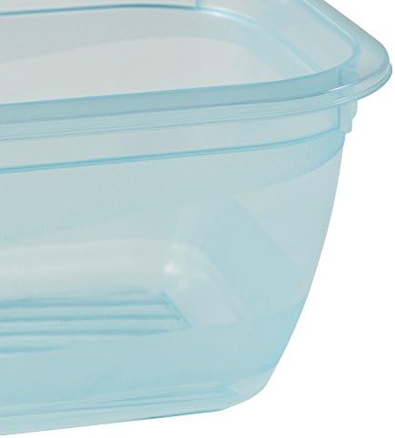keeeper Food Containers, Set of 5, Freezable, Labelled Lid with Rewritable Surface, 5 x 500 ml, 15.5x10.5x6 cm, Mia Polar, Transparent Ice Blue