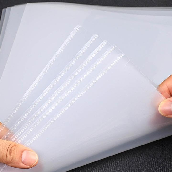 Paquete de 20 carpetas de plástico transparente para documentos, con bolsillo para copias de proyectos, tipo L, tamaño carta de EE. UU., tamaño A4, fundas de papel, transparentes