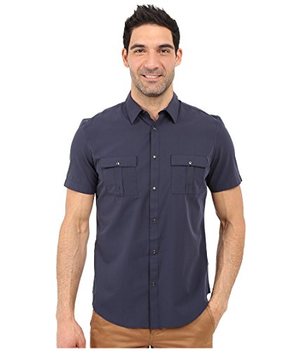 Calvin Klein Men's Short Sleeve PD Cotton Tencel