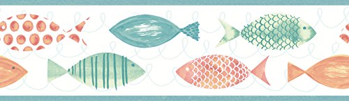 Chesapeake 3113-12211B Orange Key West Fish Border #TOP17