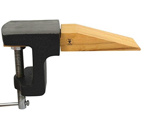 7" Jeweler's Cast Iron Wooden Bench Pin with Anvil Mounting Holder Jewelry Making Tool Watchmaker