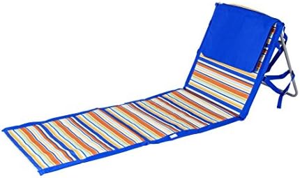 Beaches & Bonfires 91288.0 On The Go Portable Beach Reclining Lounger, Dark Blue