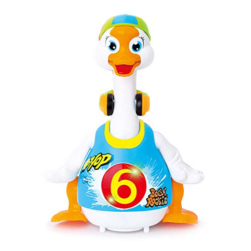 Woby Baby Musical Toy Dancing Singing Talking Walking Hip Hop Swing Goose Cool Educational Toy Gift for 1 2 3 Year Toddlers Kids Boys Girls