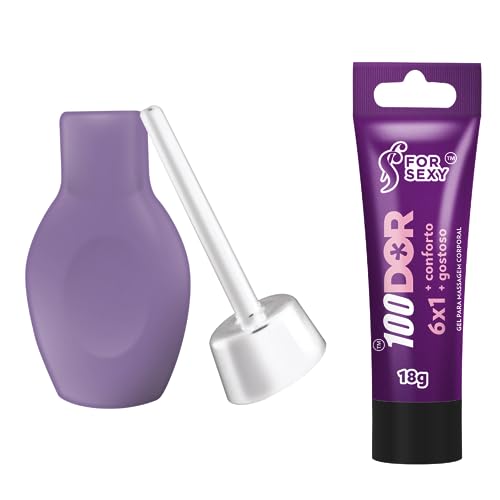 Kit Xuca Chuca Íntima Roxo 100ml/Gel Lubrificante Analgésico 18G