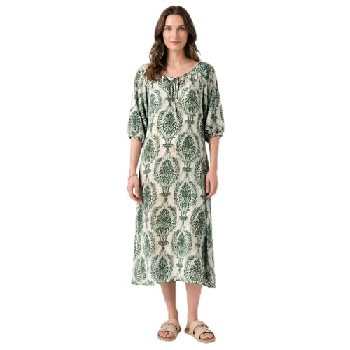 Image of lvenzse Womens Maxi Dress Boho Chiffon Floral Printed V-Neck Long Dresses