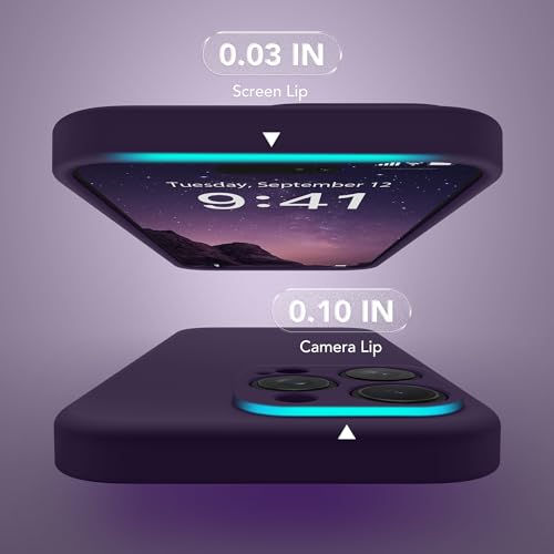 SuydanBox Magnetic for iPhone 14 Pro Max Case, Compatible with MagSafe, [Full Camera Protection][Screen Protector] Silicone Shockproof Protective Phone Case for iPhone 14 Pro Max 6.7", Deep Purple - Image 5