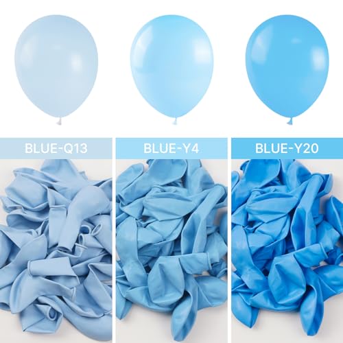 Image of PartyWoo Light Blue Star Balloons 110pcs Different Sizes 18 12 10 5 Inch Pack 22 Inch Light Blue Spike Star Explosion Foil Mylar Balloon Arch Kit for Birthda Party Decorations Blue-Q13